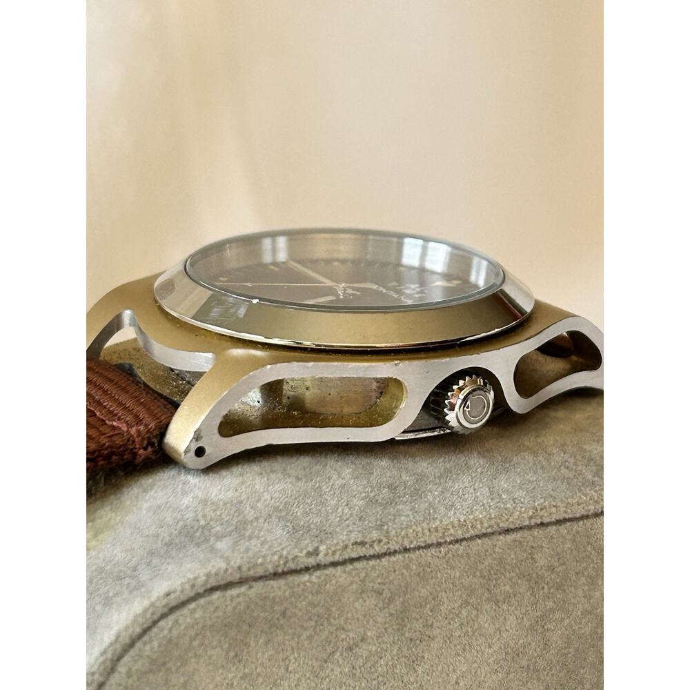 AL-Time Leger Watch 18-2 Yellow Gold Anodized Aluminum 40mm Quartz Aviation - Picture 16 of 16